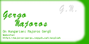 gergo majoros business card